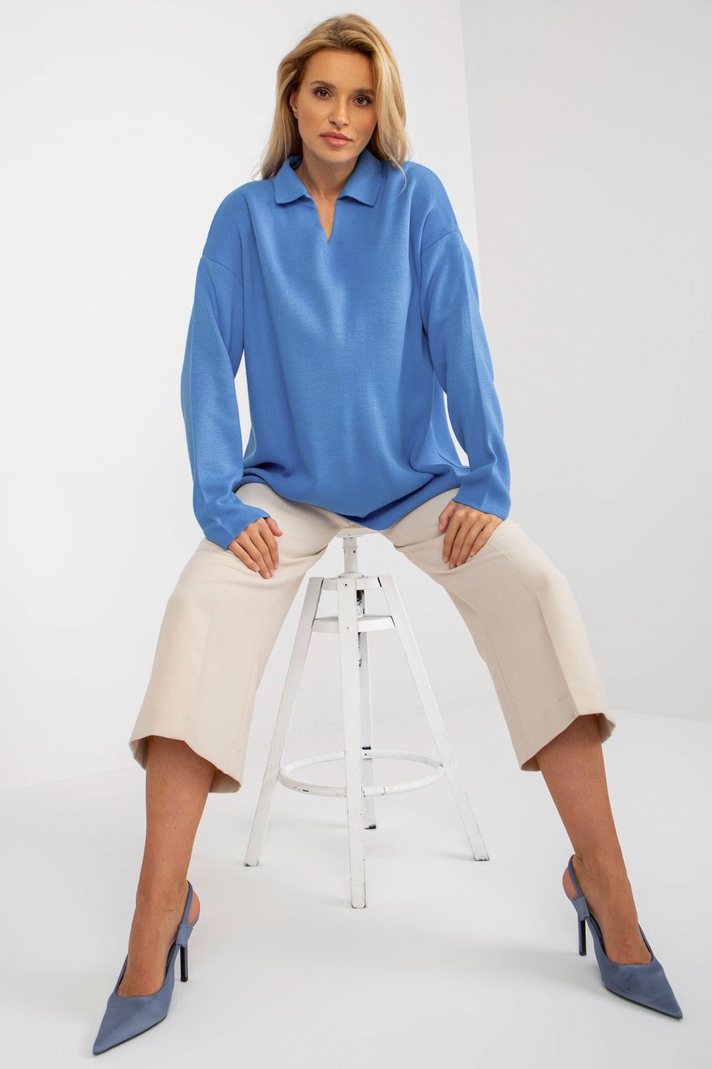 Pull femme Rue Paris Chandail Chandail — bleu