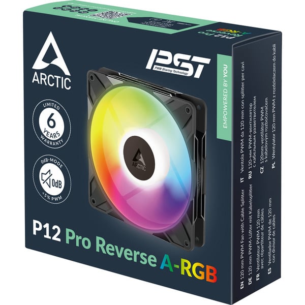 ARCTIC P12 Pro Reverse A-RGB, Gehäuselüfter - ARCTIC - vue 7