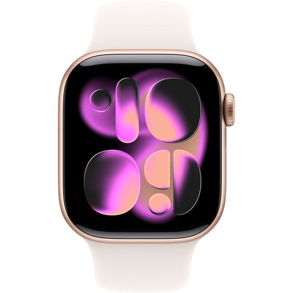 Apple Watch roségold, Aluminium, 42 mm, bracelet sport blassrosa S/M, Cellular - Apple