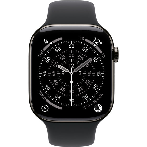 Apple Watch Titan Schiefer, bracelet / boîtier titane, 46 mm, Milanaise Armband schiefer M/L, Cellular - Apple