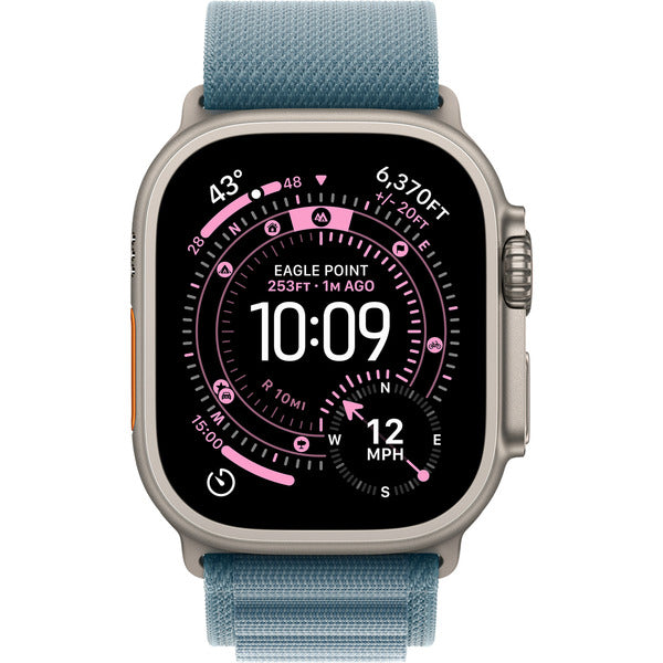 Apple Watch titan, 49 mm, Alpine Loop bleu clair L, bracelet / boîtier titane, Cellular - Apple