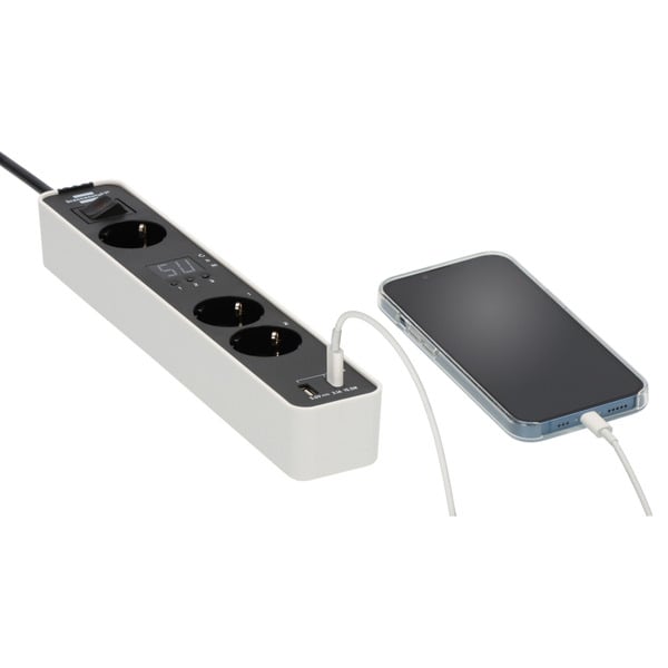 Brennenstuhl Ecolor Steckdosenleiste 3-fach, 2x USB, avec 3 Countdown Timern - Brennenstuhl - vue 6