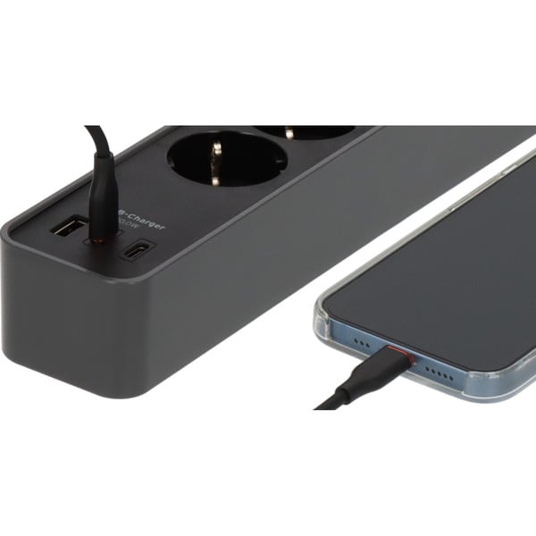 Brennenstuhl Ecolor Steckdosenleiste 4-fach avec 2x USB-C, 1x USB-A - Brennenstuhl - vue 6