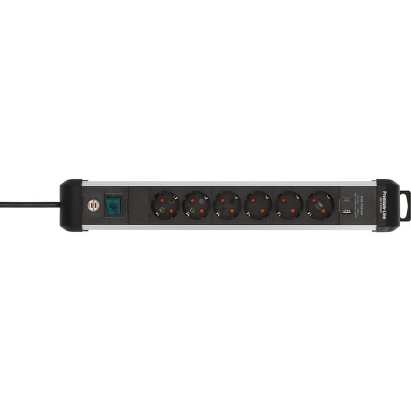 Brennenstuhl Premium-Alu-Line Steckdosenleiste 6-fach, 2x USB - Brennenstuhl - vue 3