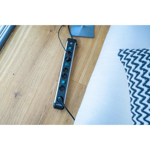 Brennenstuhl Premium-Alu-Line Steckdosenleiste 6-fach, 3x 2fach schaltbar - Brennenstuhl - vue 6
