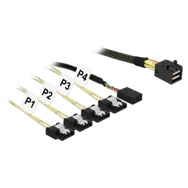 DeLOCK Adapterkabel Mini SAS HD SFF-8643 > 4x SATA 7Pin - DeLOCK - vue 2