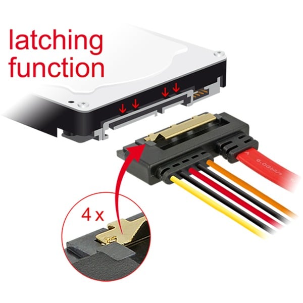DeLOCK Adapterkabel SATA 7Pin + 15Pin > SATA 22Pin - DeLOCK - vue 2