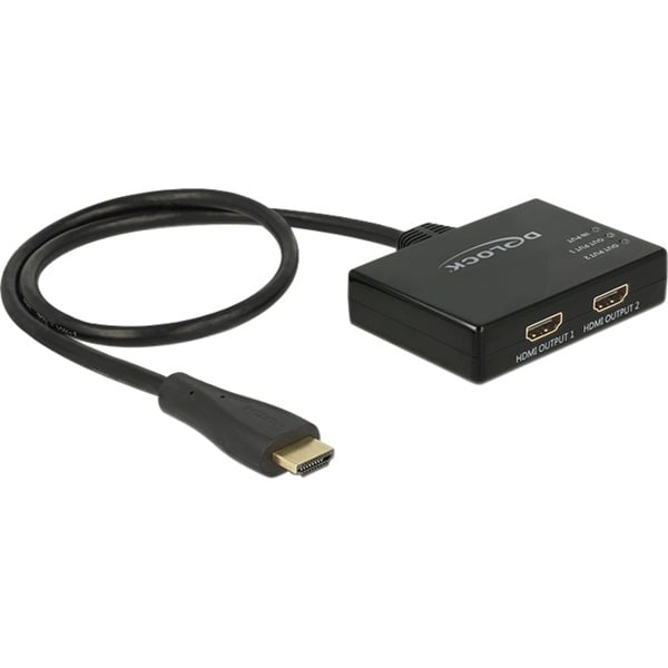 DeLOCK Splitter 1x HDMI Stecker > 2x HDMI out 4K, HDMI Splitter - DeLOCK