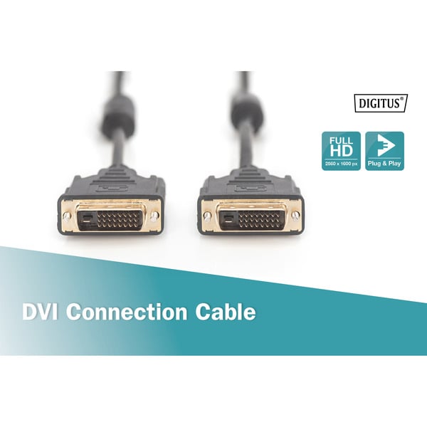 (€ 1,26 / 1 m) Digitus Anschlusskabel DVI > DVI - Digitus - vue 4
