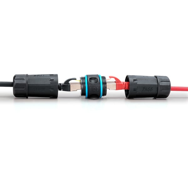 Digitus CAT.6A Außenanschluss-Kupplung, IP68, RJ-45 - Digitus - vue 5