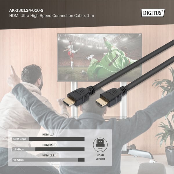 € 5,03 Digitus HDMI Ultra High Speed Anschlusskabel, avec Ethernet, UHD 8K - Digitus - vue 4