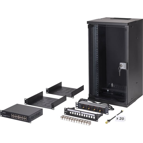 Digitus Netzwerk-Set SOHO Pro 10" 315x300 mm (BxT), IT-Schrank - Digitus