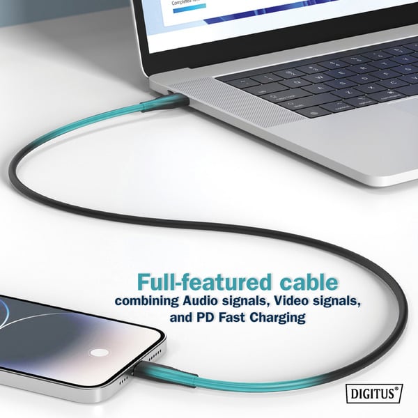 Digitus USB4 Gen 2x2 Silikon-Anschlusskabel USB-C > USB-C - Digitus - vue 12