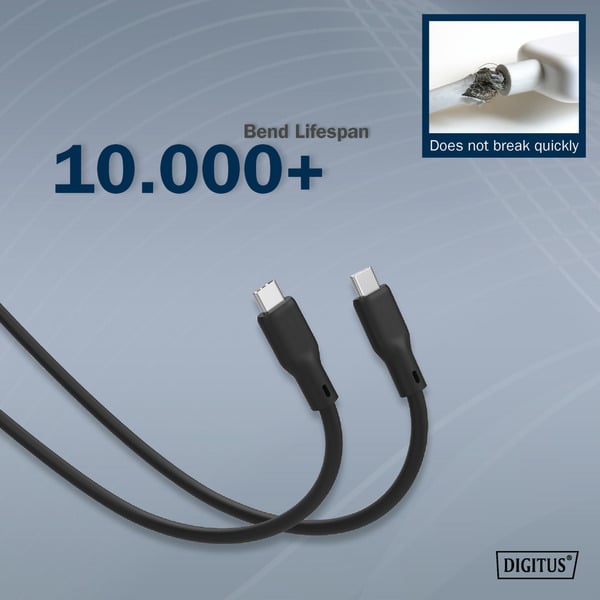 Digitus USB4 Gen 3x2 Silikon-Anschlusskabel USB-C > USB-C - Digitus - vue 8