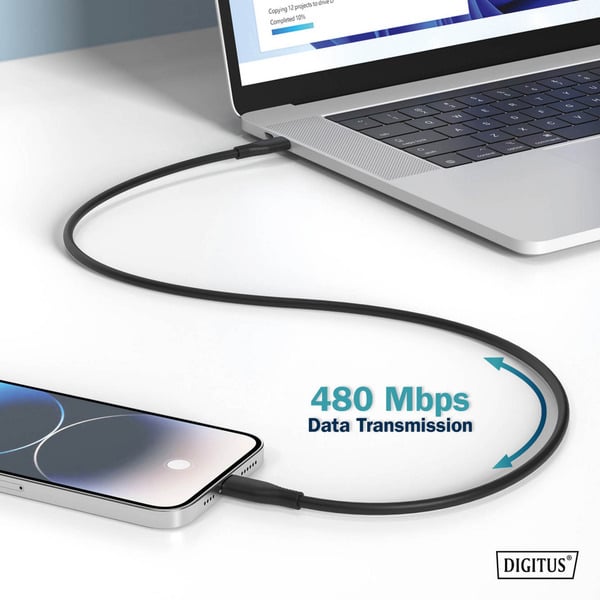 Digitus USB 2.0 Silikon-Anschlusskabel USB-C > USB-C - Digitus - vue 10