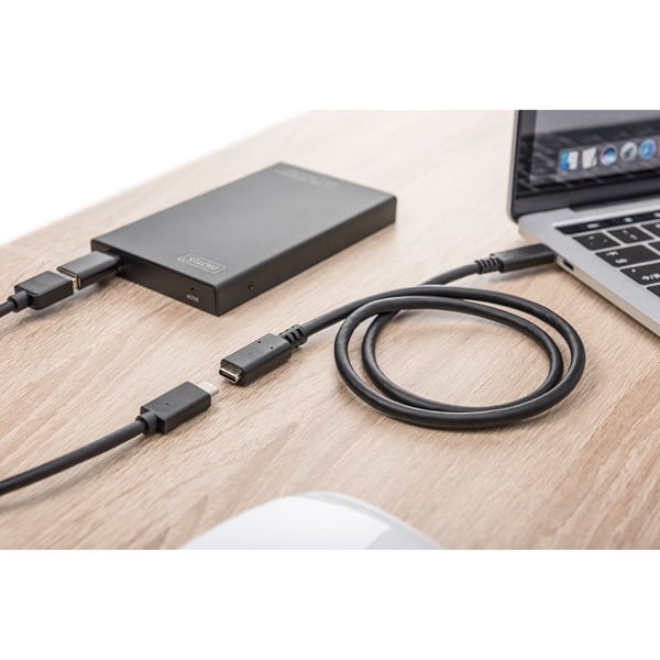 (€ 5,03 / 1 m) Digitus USB 2.0 Verlängerungskabel, USB-C Stecker > USB-C Buchse - Digitus - vue 10