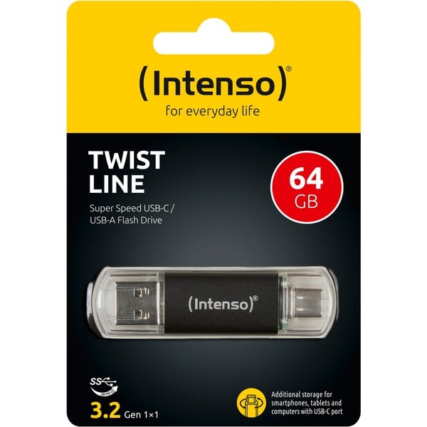 Intenso Twist Line 64 GB, USB-Stick - Intenso - vue 3