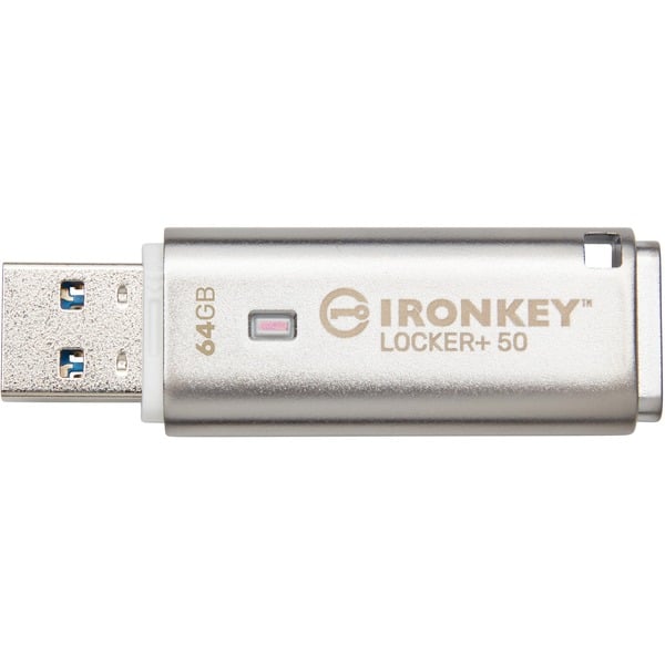 Kingston IronKey Locker+ 50 64 GB, USB-Stick - Kingston - vue 4