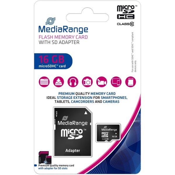 MediaRange 16 GB microSDHC, Speicherkarte - MediaRange - vue 3
