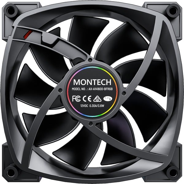 Montech AX140 PWM 140x140x25, Gehäuselüfter - Montech - vue 4