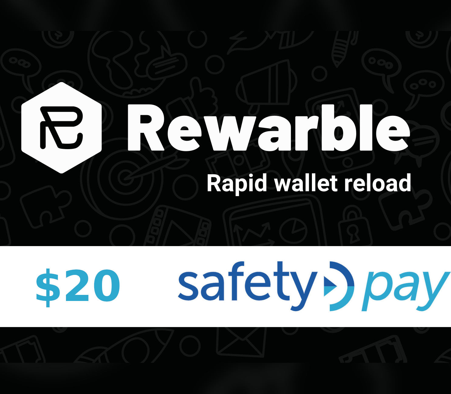 Rewarble SafetyPay $20 Gift Card