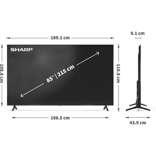 SHARP 85HP5765E, QLED-Fernseher - SHARP - vue 10