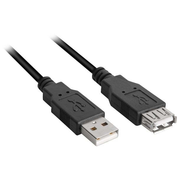 (€ 1,68 / 1 m) Sharkoon USB 2.0 Verlängerungskabel, USB-A Stecker > USB-A Buchse - Sharkoon