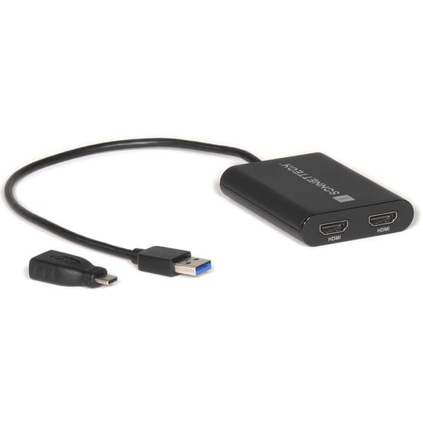 Sonnet USB DisplayLink Adapter, USB-A Stecker > Dual 4K HDMI - Sonnet - vue 2