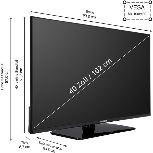 Telefunken XF40N750M, LED-Fernseher - Telefunken - vue 2