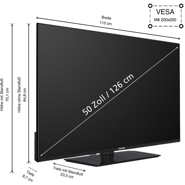 Telefunken XU50VP750M, LED-Fernseher - Telefunken - vue 3