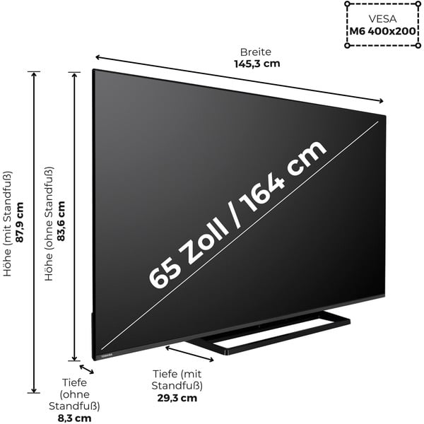 Toshiba 65UF3F63DAR, LED-Fernseher - Toshiba - vue 4