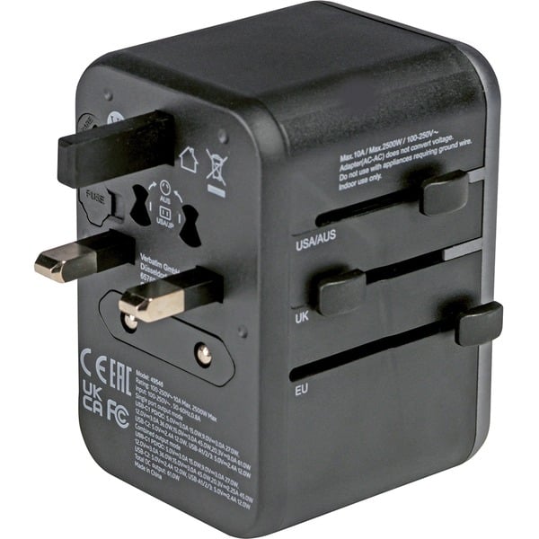 Verbatim Universal-Reiseadapter UTA-04, Reisestecker - Verbatim - vue 3