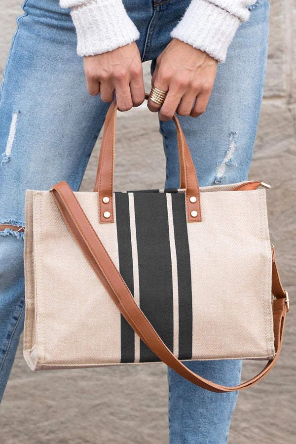 Pièce mode femme rayé, patchwork — noir