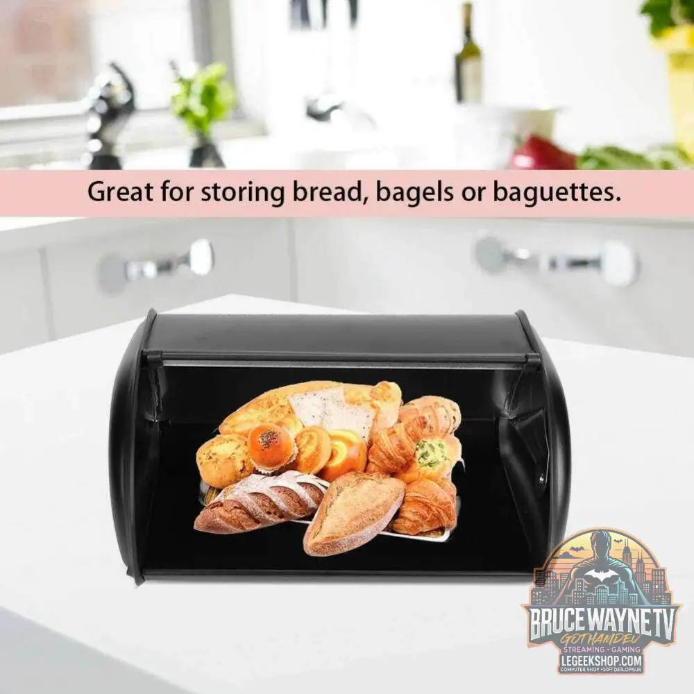 🥖 Boîte de rangement en acier inoxydable – Grand conteneur cuisine avec ouverture coulissante - Legeekshop