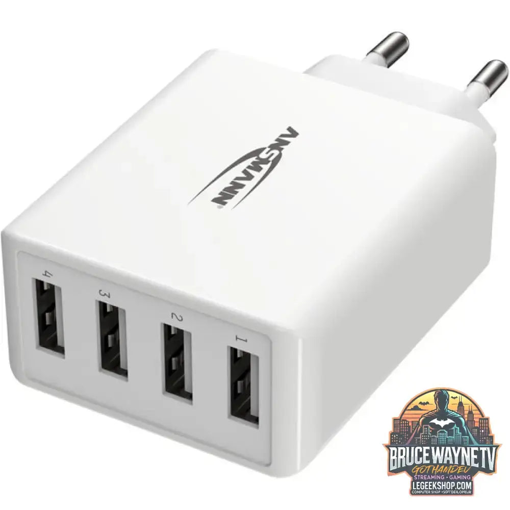 Ansmann Home Charger HC430, Ladegerät weiß, intelligente Ladesteuerung, Multisafe-Technologie - Stromquelle: Steckdose - vue 5