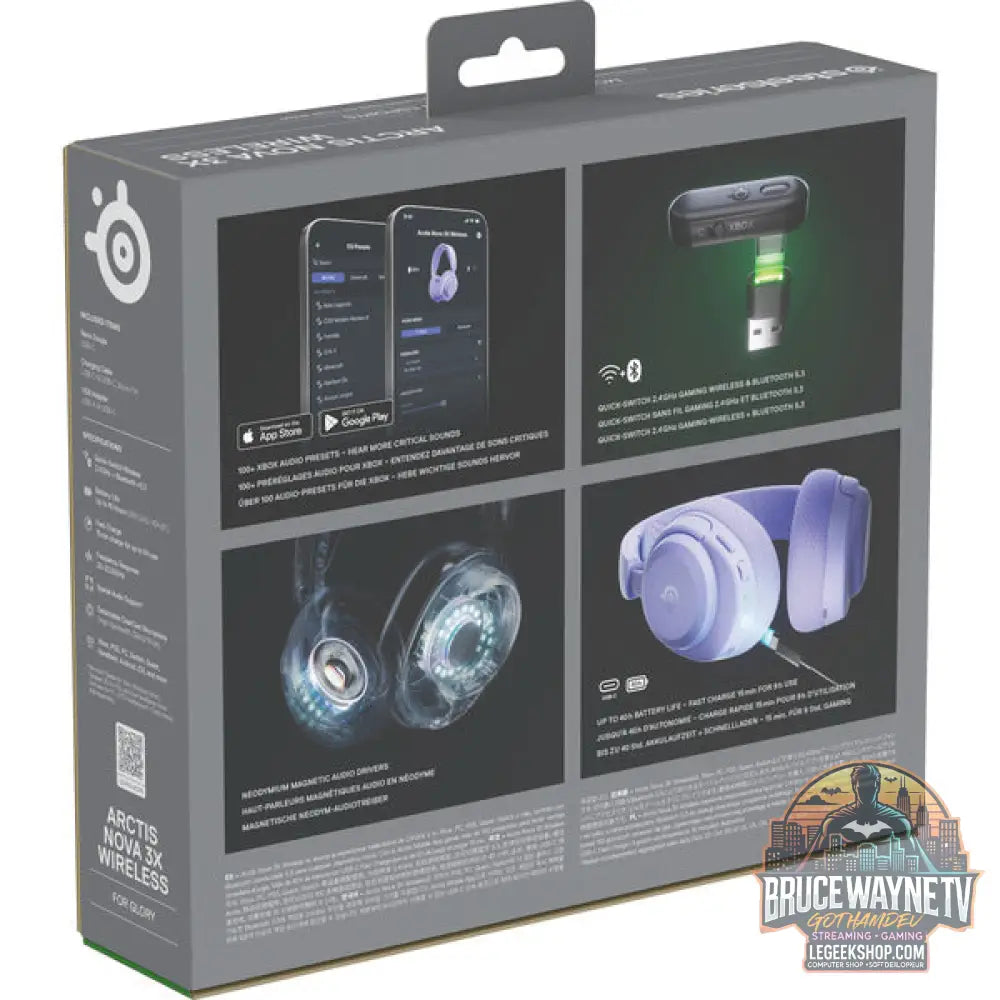 Arctis Nova 3X Wireless Lavender - SteelSeries - vue 8