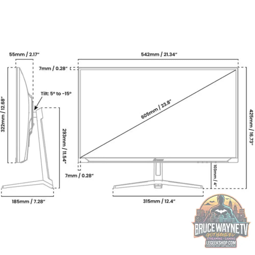 Arozzi Nova 24T1K200 23,8" Full HD IPS 200 Hz - Arozzi - vue 7