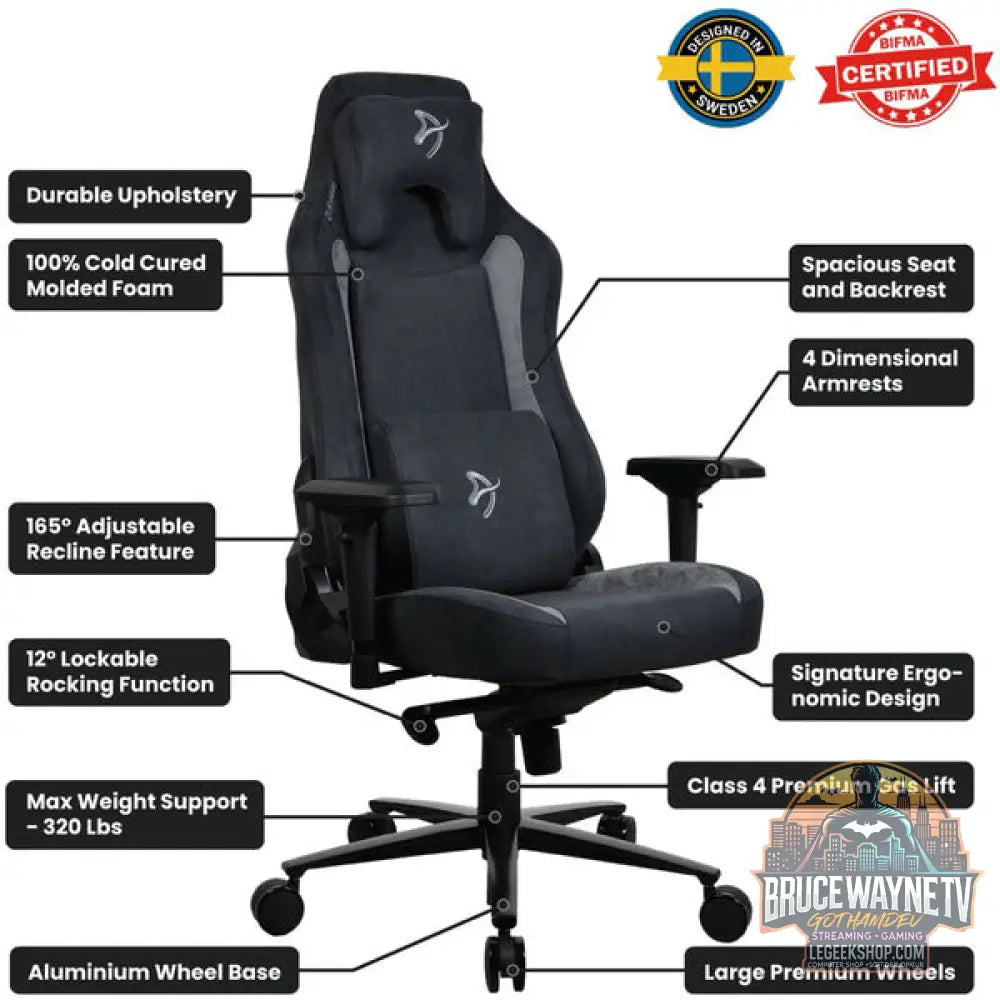 Arozzi Vernazza Supersoft tissu, chaise gaming - Arozzi - vue 6