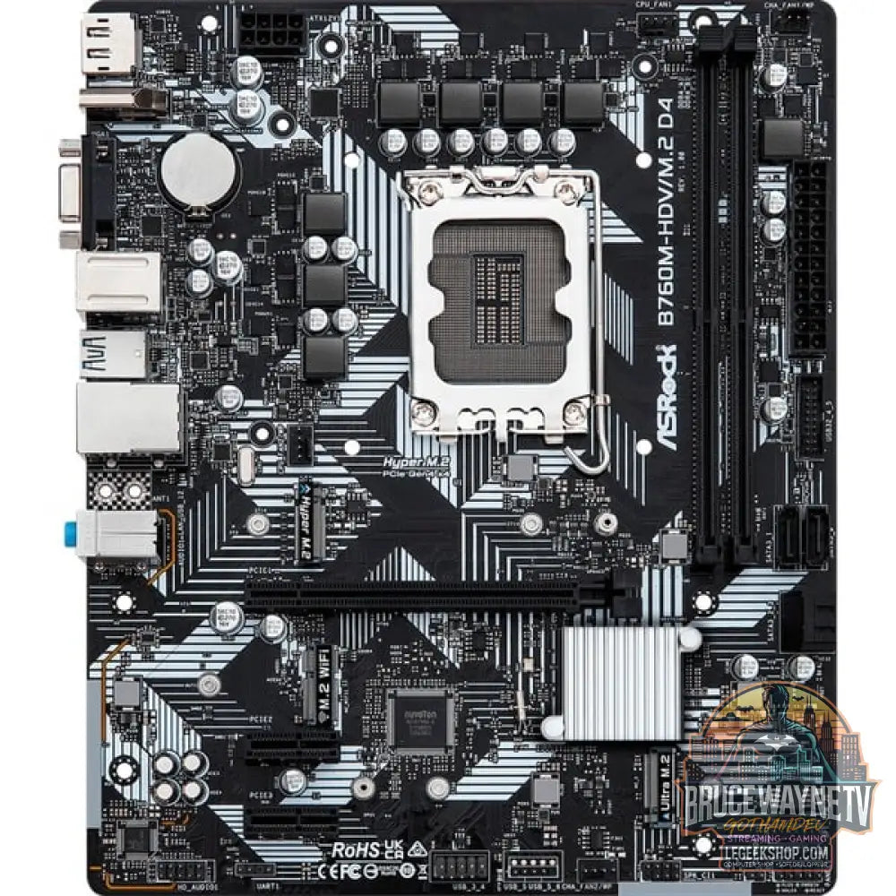 ASRock B760M-HDV/M.2 D4, carte mère - ASRock - vue 2