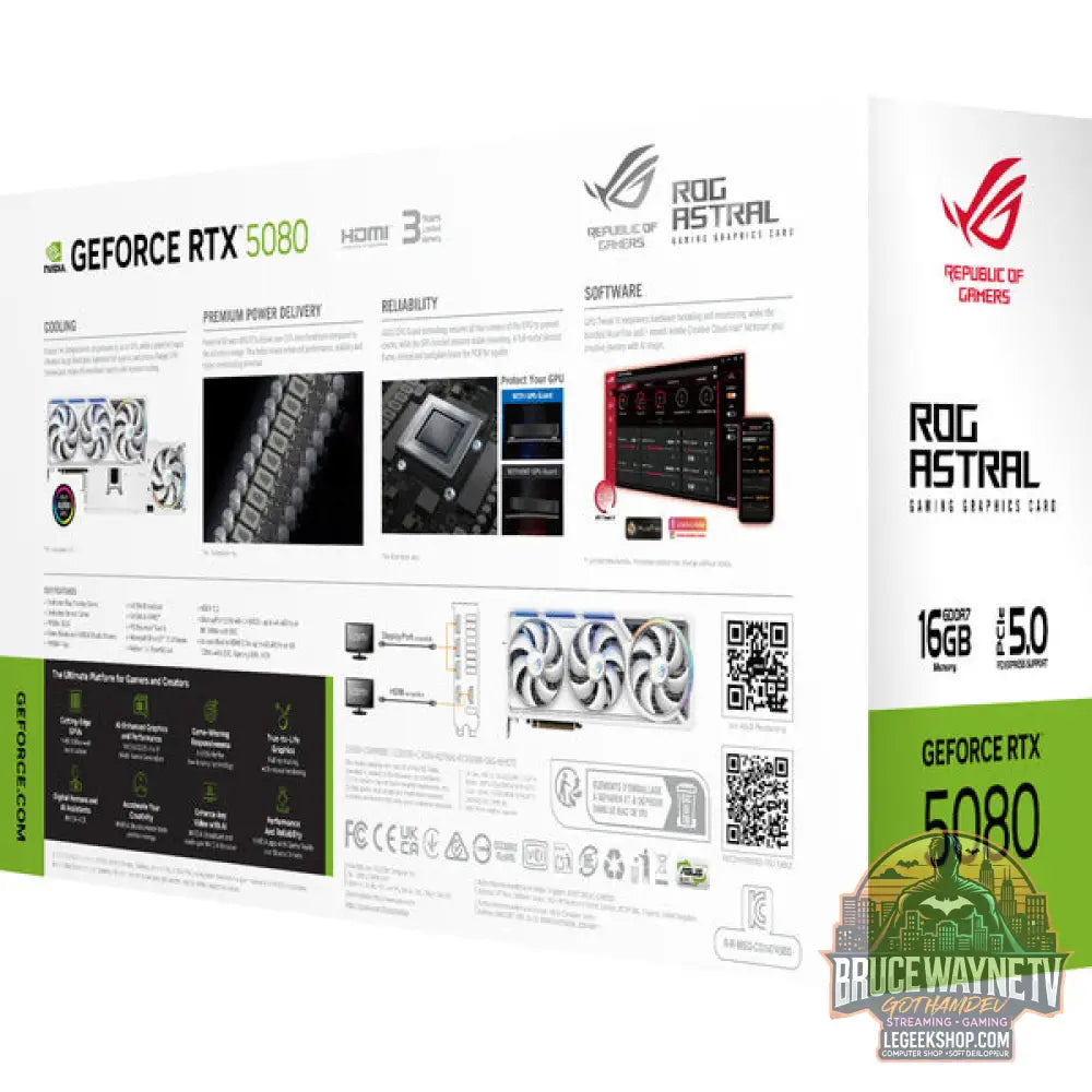 ASUS GeForce RTX 5080 ROG ASTRAL GAMING WHITE Edition, carte graphique - ASUS - vue 11