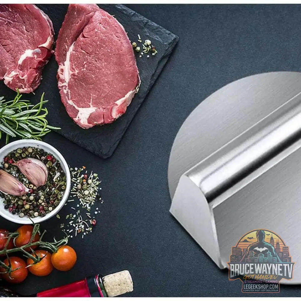 Presse à Hamburgers Acier Inox – Moule Circulaire Antiadhésif – Cuisine Maison - Legeekshop