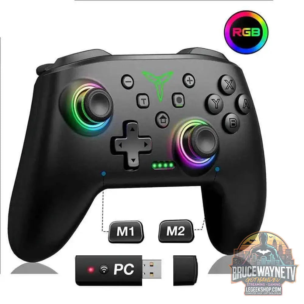 BEBONCOOL Advocate - Manette sans fil Switch Pro avec double vibration et Joysticks RGB - Legeekshop