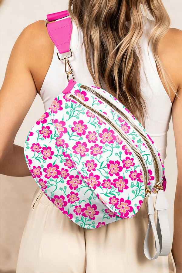Pièce mode femme floral, zip — blanc