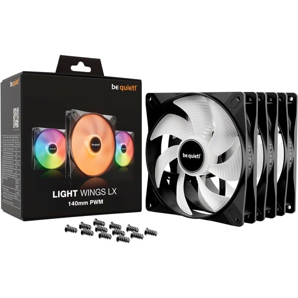 be quiet! Light Wings LX 140mm PWM Triple Pack, Gehäuselüfter - be quiet! - vue 5