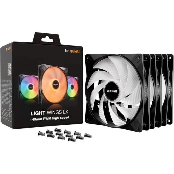 be quiet! Light Wings LX 140mm PWM high-speed Triple Pack, Gehäuselüfter - be quiet! - vue 5