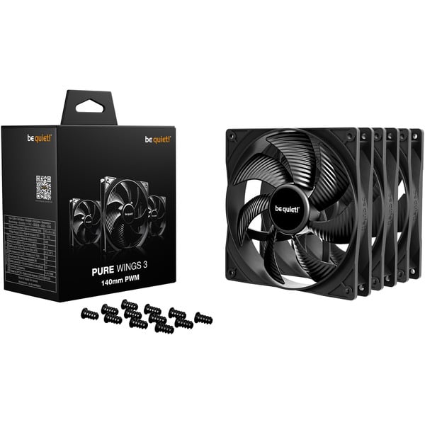 be quiet! Pure Wings 3 140mm PWM 3-Pack, Gehäuselüfter - be quiet!