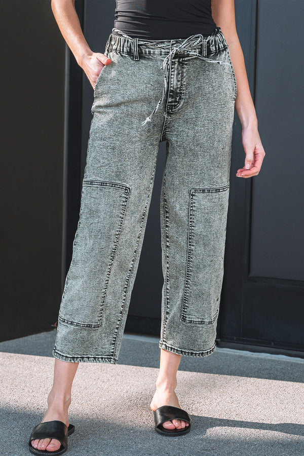 Pantalon femme denim — gris