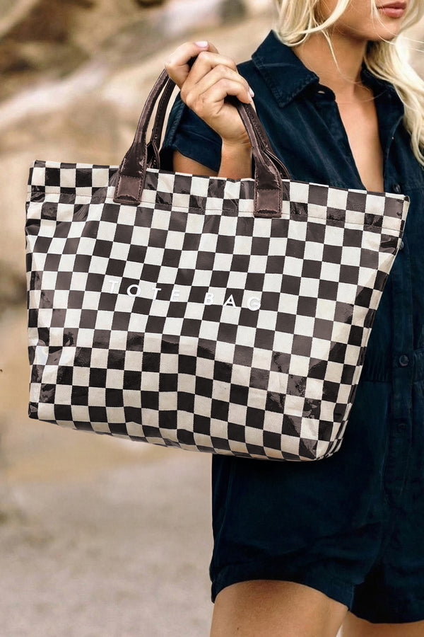 Pièce mode femme à carreaux — noir