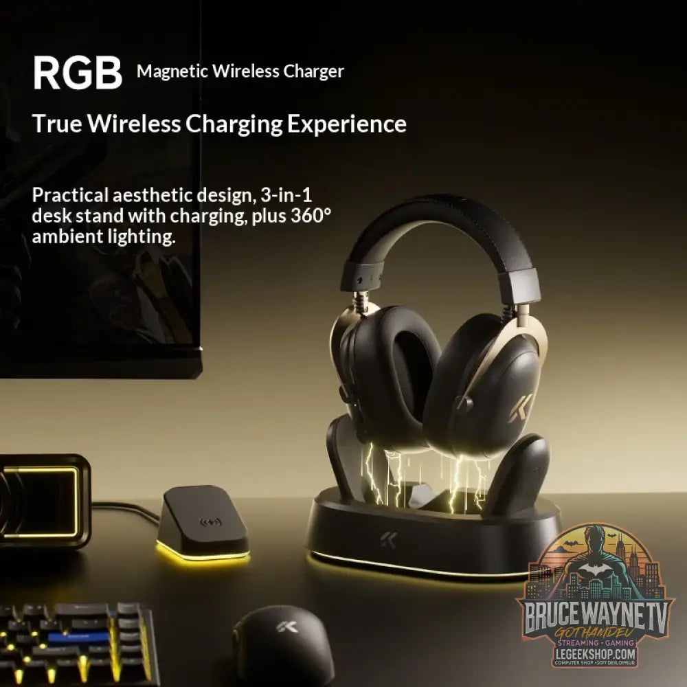 Casque de jeu MCHOSE V9 Turbo prend en charge BT 2.4G connexion sans fil à faible latence vitesse maximale