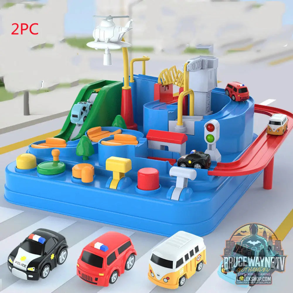 Circuit Voitures Parking Rails Aventure Jouet Enfant Piste - Blue2PC - Jouet Circuit